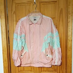 Vintage Pink and Green Striped Jacket